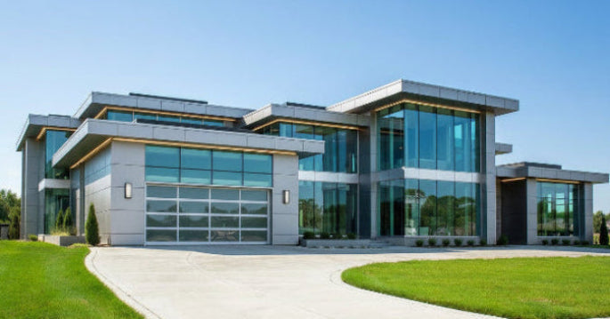 glass commercial garage door